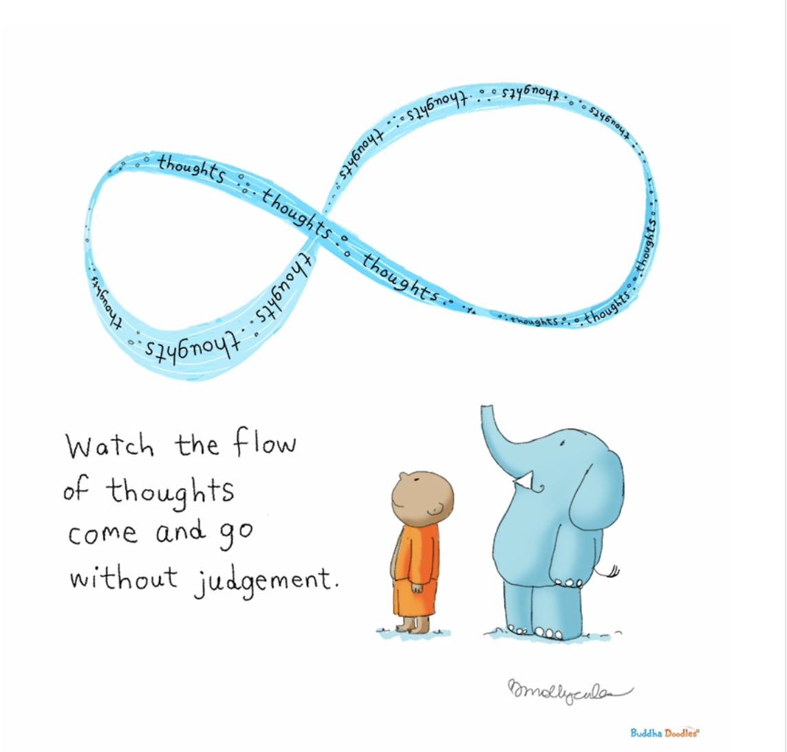 watch thoughts come and go Budda Doodle: watch the flow of thoughts come and go without judgement